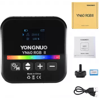 Luce video LED Yongnuo YN60 RGB II - WB (2500K - 9900K), nero