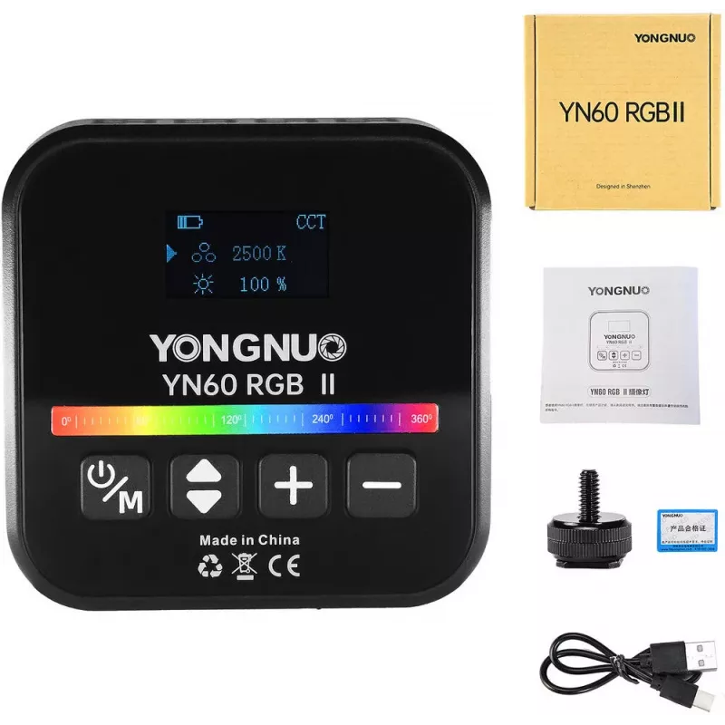 Luce video LED Yongnuo YN60 RGB II - WB (2500K - 9900K), nero