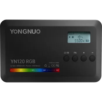 Yongnuo YN120 luce video LED RGB, bi-color 2500K-9900K, 12W, batteria integrata, USB-C