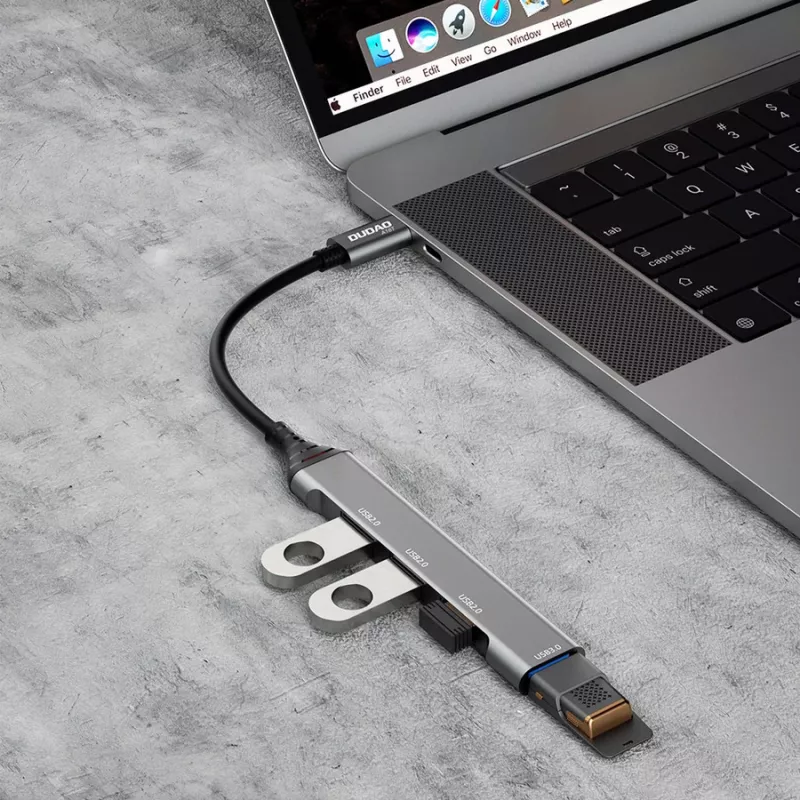 Dudao A16T hub USB-A 4 porte USB 2.0 nero