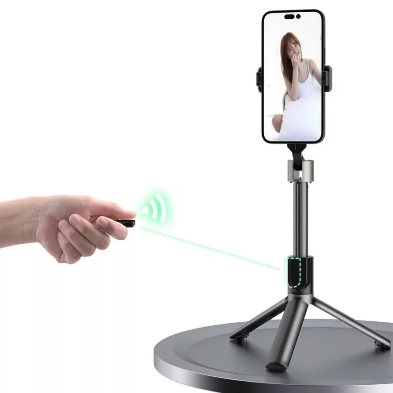 Dudao F18 selfie stick Bluetooth con treppiede 110 cm nero