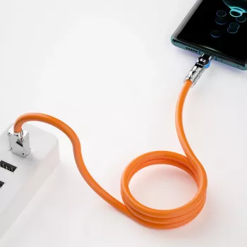 Dudao L24CC cavo USB-C a USB-C angolare 120W 1m rotazione 180° arancione
