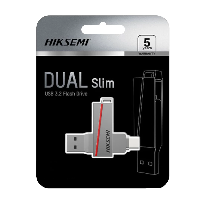 HIKSEMI chiavetta USB 32 GB E307C dual USB 3.2 USB Type-C grigio