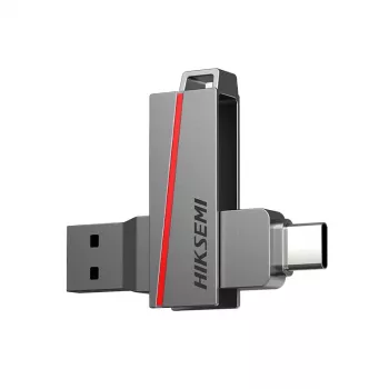 HIKSEMI chiavetta USB 64 GB E307C U3 dual USB 3.2 e USB Type-C grigio