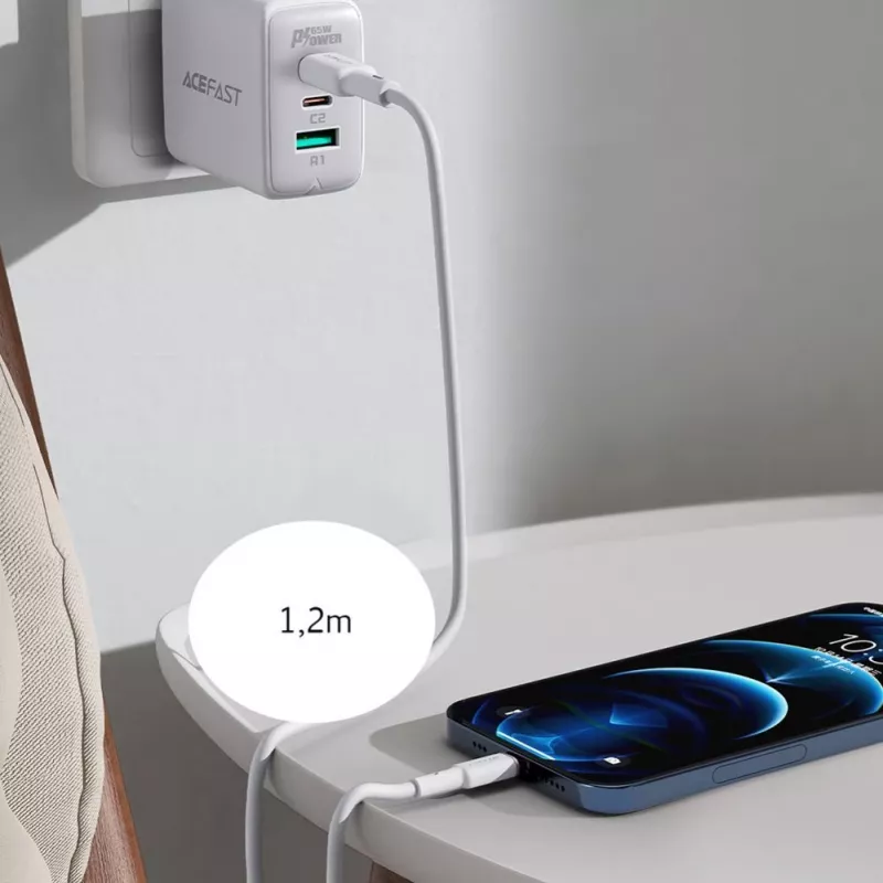 ACEFAST MFI cavo USB-C a Lightning 1,2m, 30W, 3A, nero (C2-01)