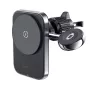 Acefast D18 Supporto auto con MagSafe / Caricatore wireless Qi + cavo USB-A a USB-C - Nero