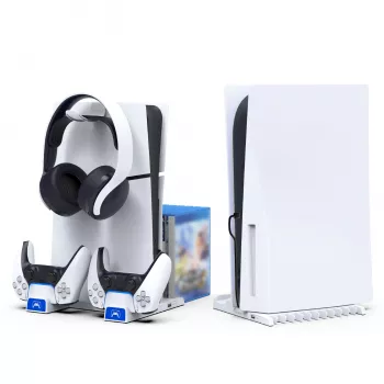 IPEGA Stazione di ricarica multifunzione per PS5 Slim Bianco