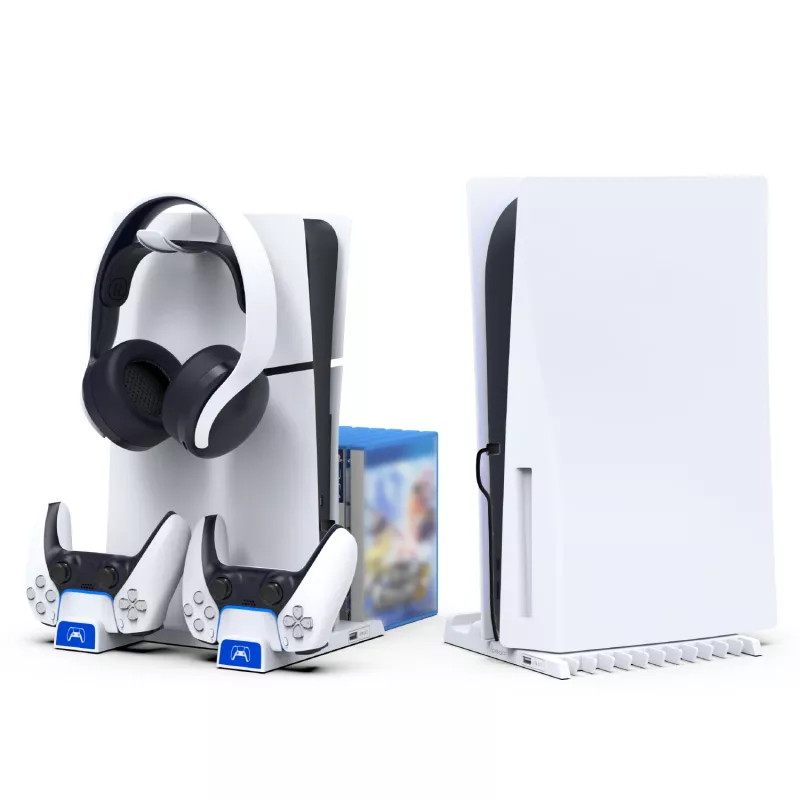 IPEGA Stazione di ricarica multifunzione per PS5 Slim Bianco