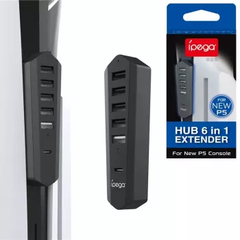 IPEGA Hub USB/USB-C per PS5 Slim Nero