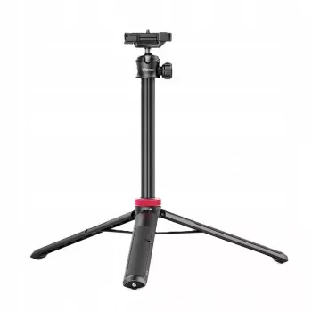 Ulanzi MT-44 treppiede estensibile / selfie stick con supporto per telefono integrato, testa a sfera, slitta a freddo, 5 pezzi, altezza massima 110 cm, nero