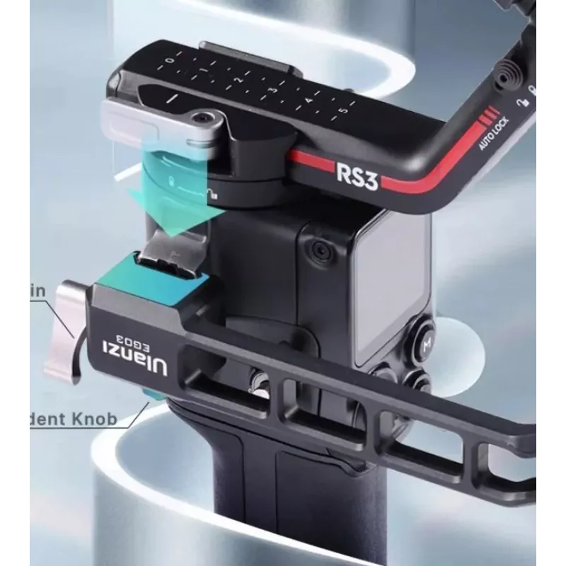 ULANZI NATO Rail Clamp Mount per DJI Ronin RS 2/RS 3/RS 3 Pro/RS 3 Mini - nero
