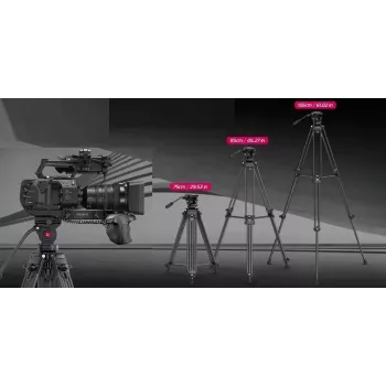 ULANZI MT-81 treppiede con testa fluida per riprese video, carico 8 kg, altezza 155 cm