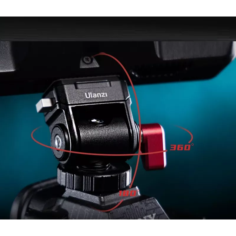 ULANZI Quick CO01 supporto per monitor 3D 360° con vite da 1/4 di pollice, nero