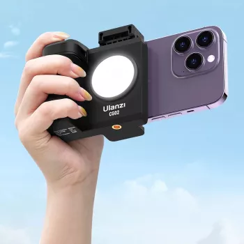 ULANZI CG02 impugnatura per smartphone con telecomando Bluetooth e luce LED