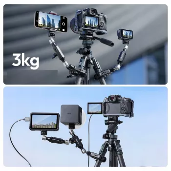 ULANZI Magic Arm 360° con filettatura da 1/4 di pollice e 3/8 di pollice per fotocamera videocamera TB15 T058GBB1