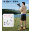 ULANZI TT39 treppiede in alluminio 155 cm con supporto per smartphone per DSLR, fotocamere mirrorless, smartphone