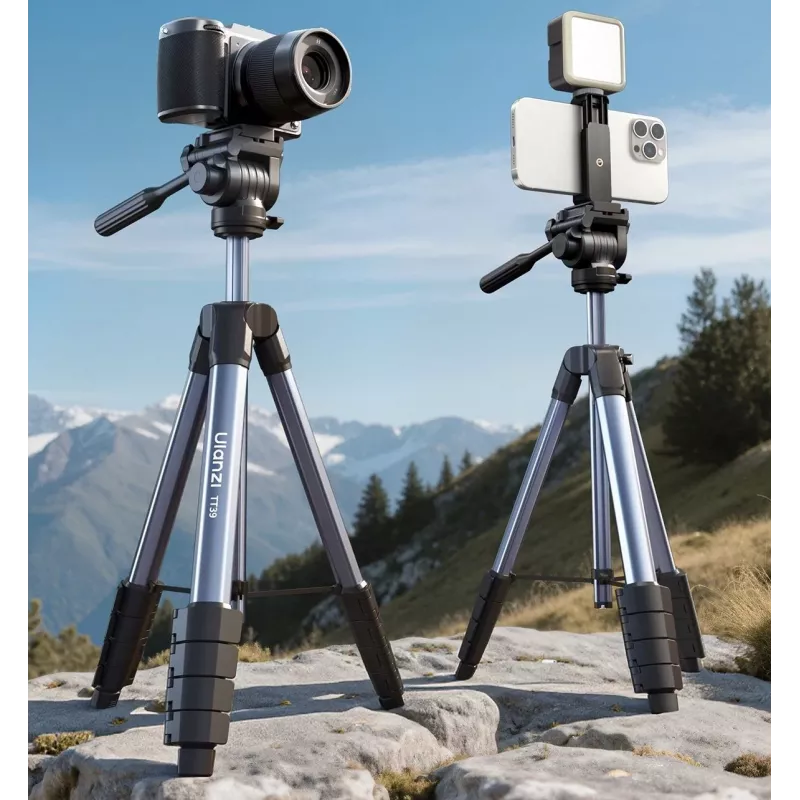 ULANZI TT39 treppiede in alluminio 155 cm con supporto per smartphone per DSLR, fotocamere mirrorless, smartphone