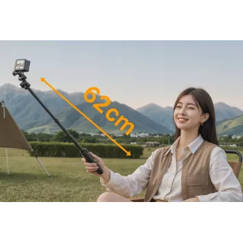 ULANZI MT90 treppiede 2-in-1 selfie stick con sgancio rapido per smartphone e fotocamera, nero