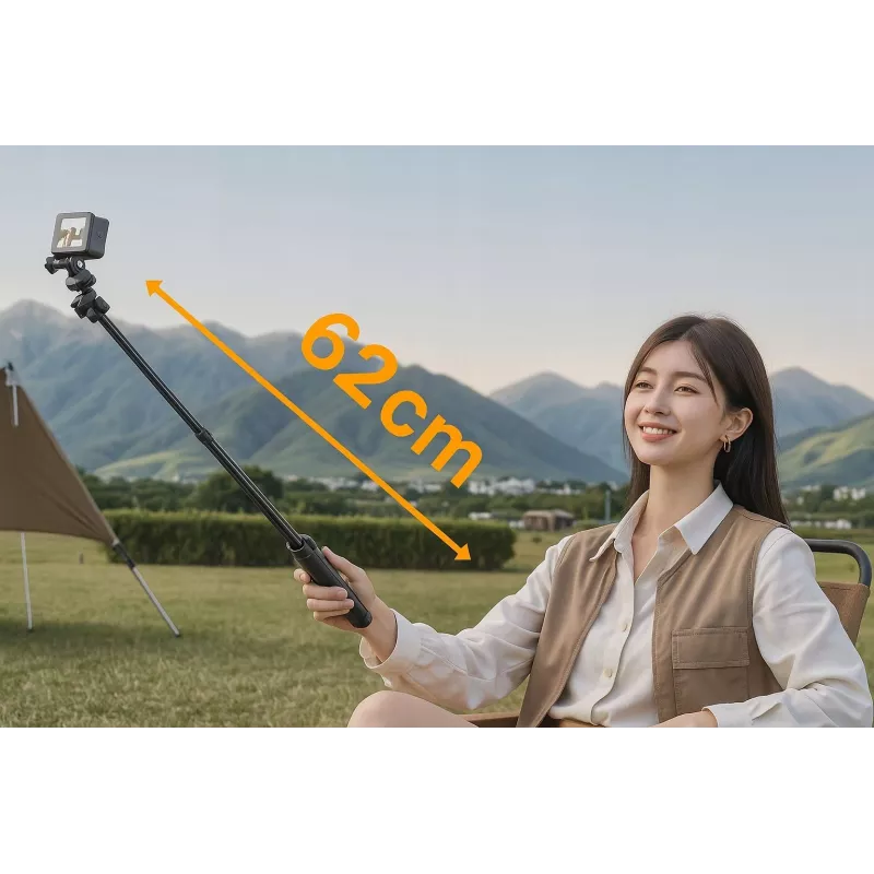 ULANZI MT90 treppiede 2-in-1 selfie stick con sgancio rapido per smartphone e fotocamera, nero