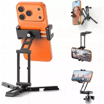 ULANZI SK29 supporto treppiede per telefono Magic Arm con piastra a sgancio rapido Arca-Swiss, filettatura da 1/4 di pollice, slitta a freddo, nero
