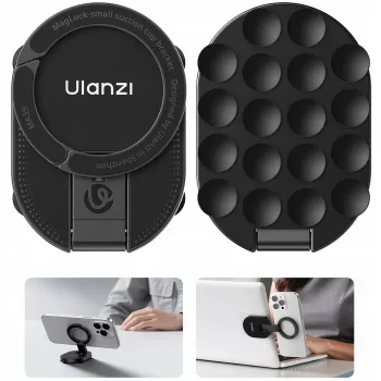 Ulanzi MA39 supporto magnetico per telefono con ventosa per cruscotto, parabrezza, scrivania - compatibile MagSafe, rotazione 360°, nero