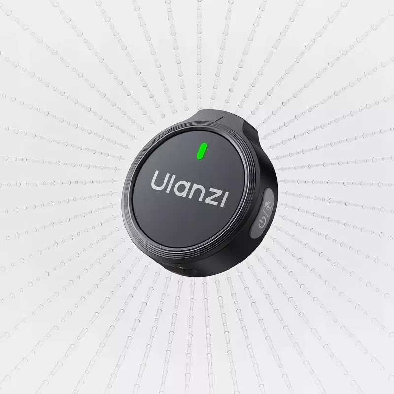 Ulanzi A21 sistema microfonico wireless 2,4 GHz dual lavalier clip-on con ricevitore USB-C e custodia di ricarica