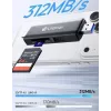 ULANZI CR3 lettore di schede SD/MicroSD/USB 3-in-1 con connettori USB-C e USB-A