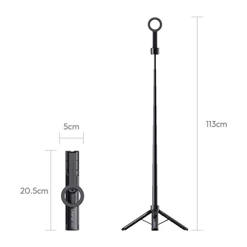 ULANZI SK26 selfie stick treppiede MagSafe 2-in-1 113 cm nero