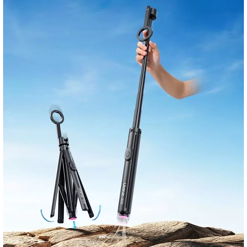 ULANZI SK-21 Treppiede e Selfie Stick 2-in-1 Auto-Open 180 cm con supporto magnetico MagSafe per smartphone e telecomando Bluetooth