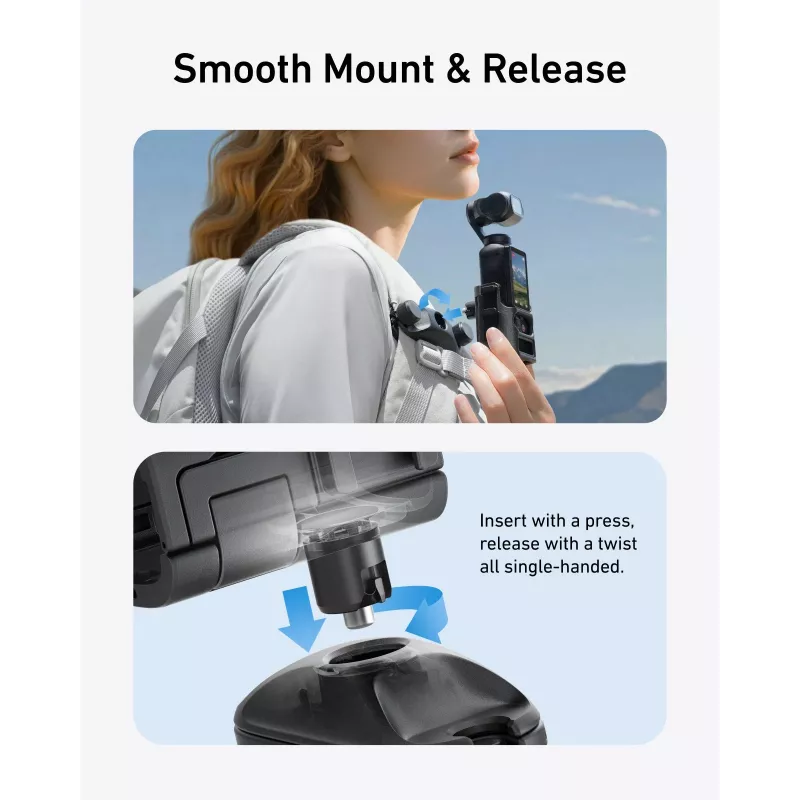 TELESIN Supporto per cinghia zaino per DJI Osmo Pocket 3