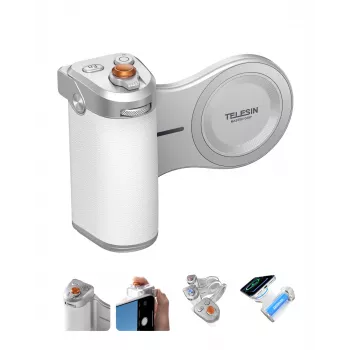 TELESIN Impugnatura Bluetooth MagSafe Pilot con batteria 3200mAh per iPhone - Bianco