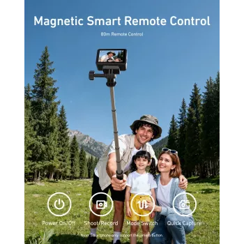 TELESIN Selfie Stick Treppiede con telecomando Bluetooth 80m per GoPro Hero 13 12 11 10 9 Max Max2