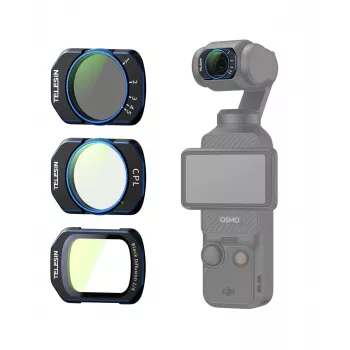 Telesin S5-FLT-44-TDJ CPL / VND / Black Mist 1/4 set filtri per DJI Osmo Pocket 4/3