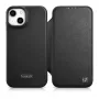 iCarer CE Custodia a libro in pelle premium per iPhone 14 Plus, chiusura magnetica, MagSafe, Nero (WMI14220715-BK)