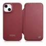 Icarer CE Custodia a libro in pelle premium per iPhone 14 Plus con chiusura magnetica MagSafe Rosso (WMI14220715-RD)