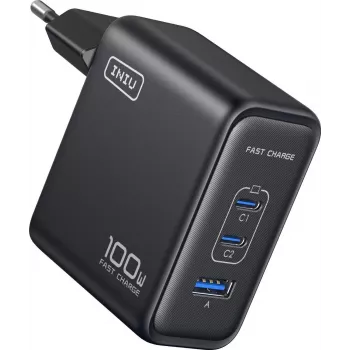 INIU Leopard Charger 100W GaN USB-C spina EU nero