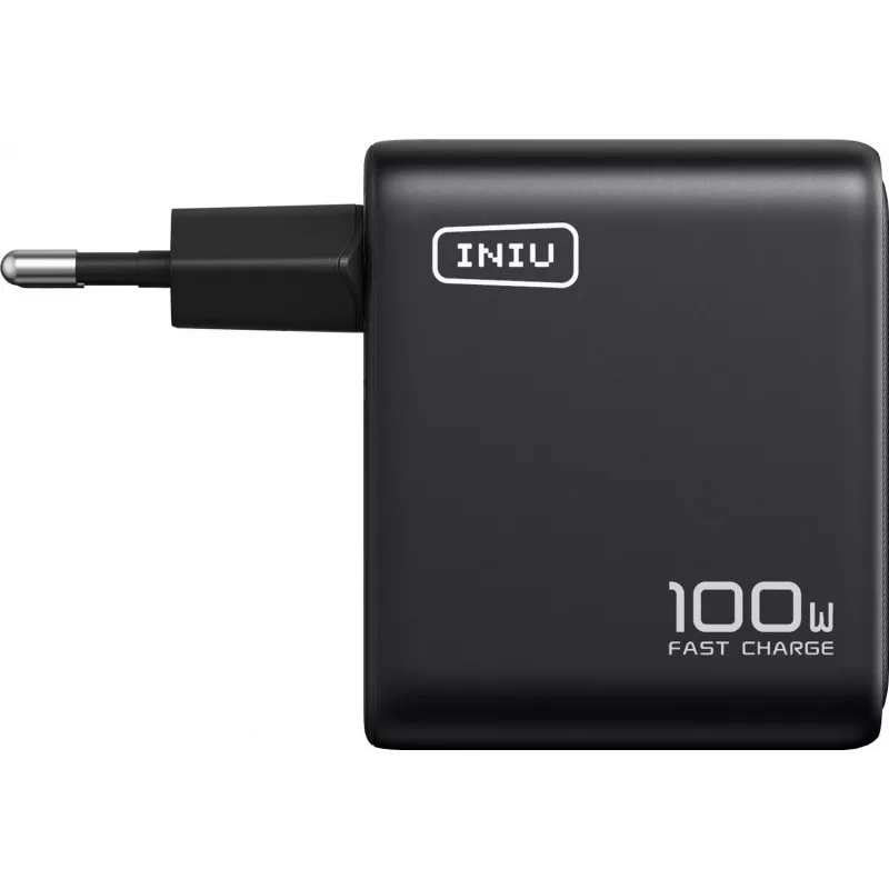 INIU Leopard Charger 100W GaN USB-C spina EU nero