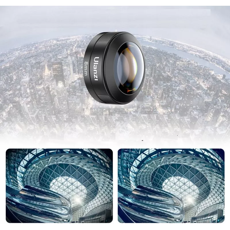 Ulanzi CL-004 obiettivo fisheye 8mm per smartphone - nero