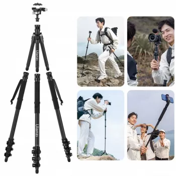 Ulanzi TT35 T068 Treppiede fotografico professionale 5-in-1 146cm Carbonio