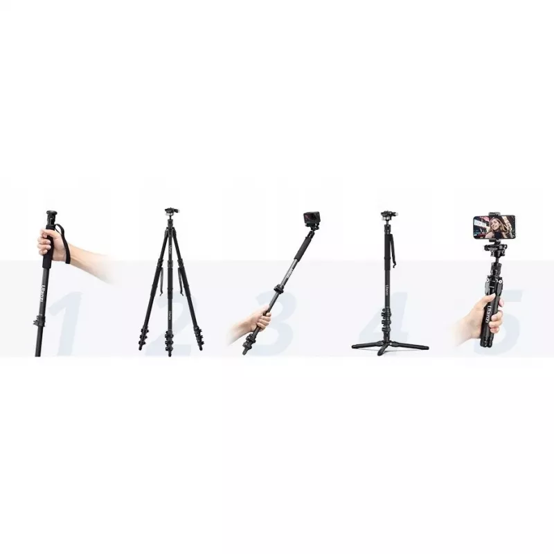 Ulanzi TT35 T068 Treppiede fotografico professionale 5-in-1 146cm Carbonio