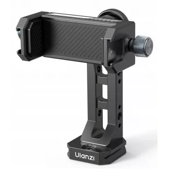 Ulanzi MA53 Supporto treppiede per telefono 360° con 2x Cold Shoe, Arca-Swiss, filetto 1/4 di pollice e 3/8 di pollice