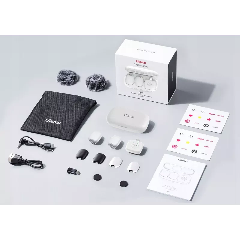 Ulanzi A30 Tiny Set trasmissione audio wireless - USB-C, Bianco