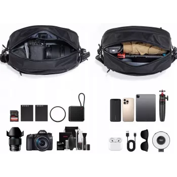 Ulanzi PB038 Travel Sling Bag V2 - Nero, 7L, idrorepellente