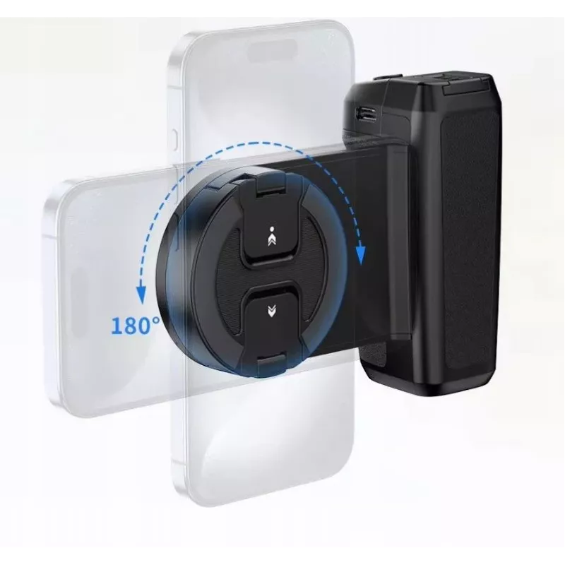 Ulanzi MA35 Grip magnetico MagSafe con telecomando Bluetooth e attacco treppiede da 1/4 di pollice per iPhone