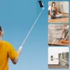 Ulanzi TT88 Selfie stick treppiede con telecomando Bluetooth e luce di riempimento, Bianco