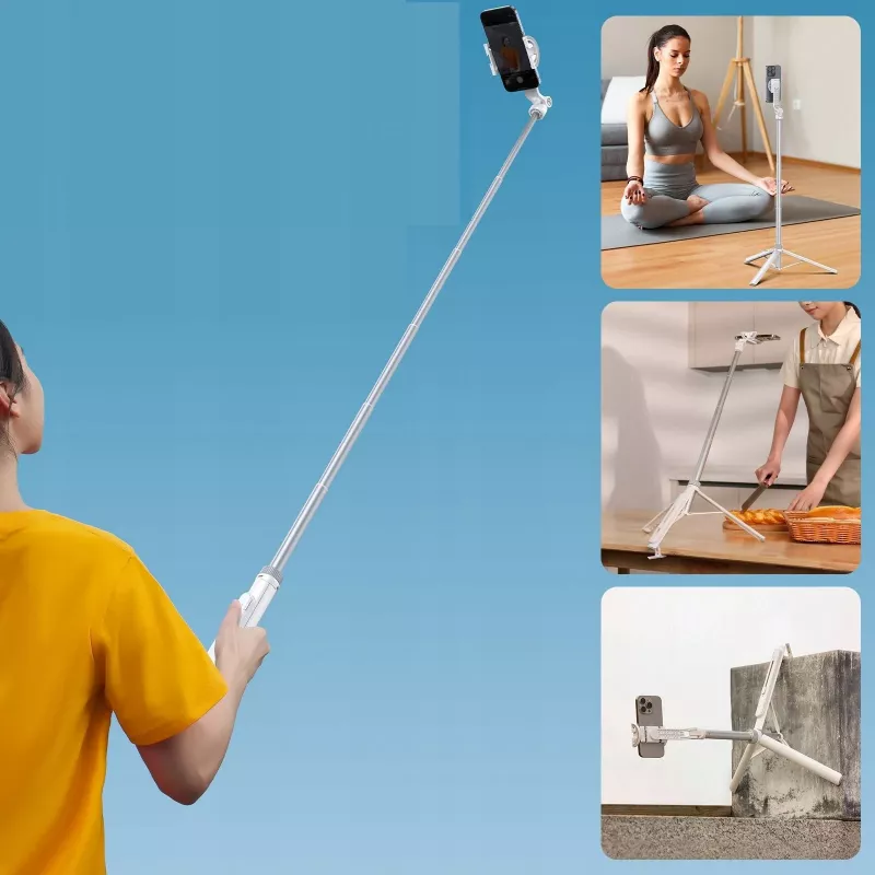 Ulanzi TT88 Selfie stick treppiede con telecomando Bluetooth e luce di riempimento, Bianco
