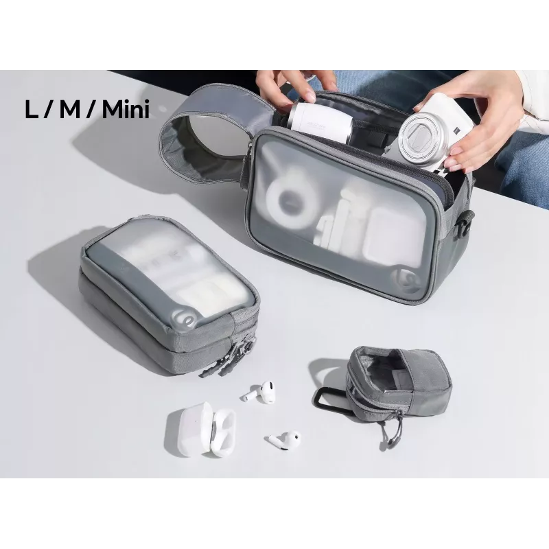 ULANZI BP15 Borsa da viaggio per accessori, batterie, cavi, schede, telefono - taglia media - nero