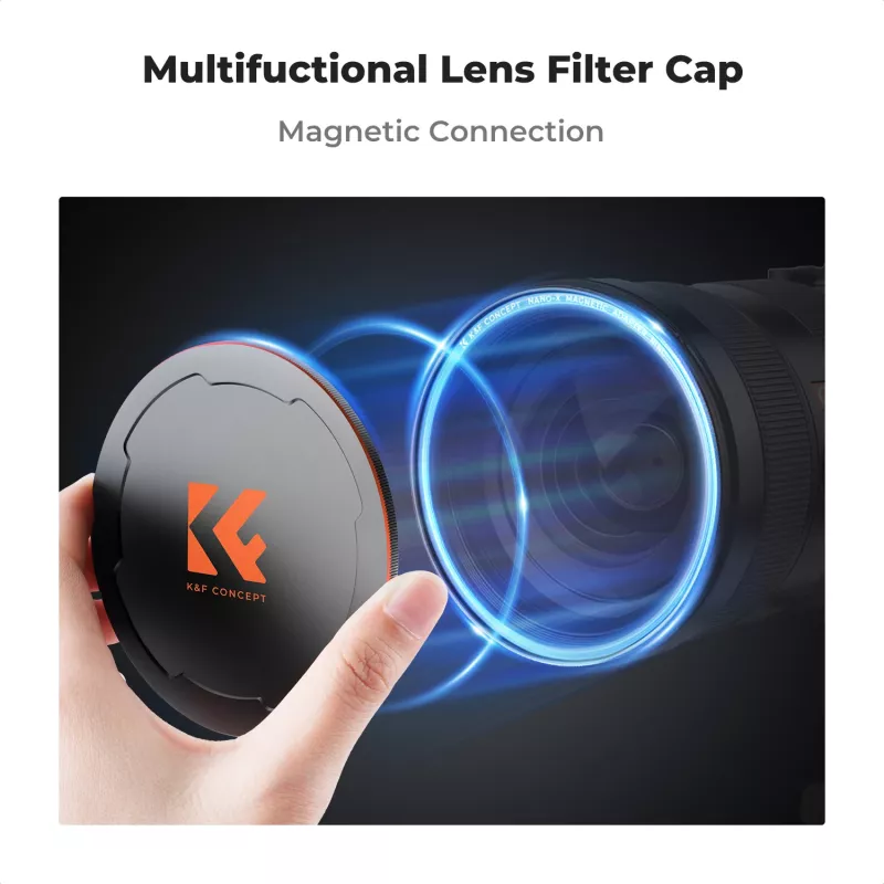 K&F Concept M-Cap Magnetic Lens Cap 82mm nero