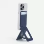 Portafoglio e supporto per telefono magnetico Moft Movas Snap Tripod MagSafe - blu navy