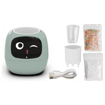 PlantsIO IVY GRN sistema di coltivazione idroponica 6 vasetti bianco con dettagli verdi
